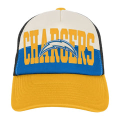 Los Angeles Chargers Youth Modern Fan Trucker Adjustable Hat White/Gold - NFL