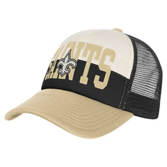 New Orleans Saints Youth Modern Fan Trucker Adjustable Hat White/Gold - NFL