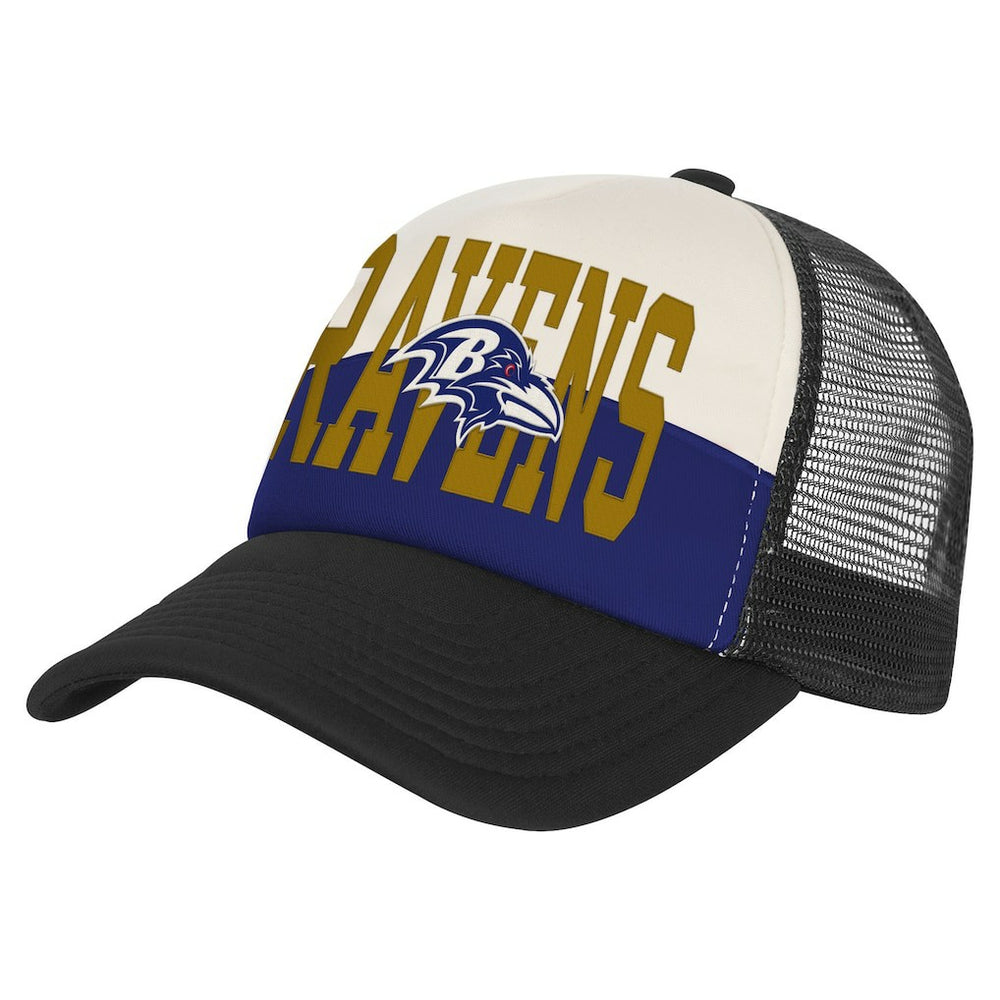 Baltimore Ravens Youth Modern Fan Trucker Adjustable Hat White/Black - NFL