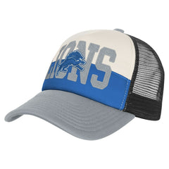 Detroit Lions Youth Modern Fan Trucker Adjustable Hat White/Silver - NFL