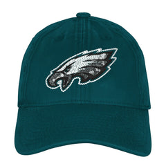 Philadelphia Eagles Outerstuff Girls Youth Gridiron Adjustable Hat Midnight Green - NFL