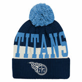 Tennessee Titans Outerstuff Youth Modern Fan Cuffed Knit Hat with Pom Navy - NFL