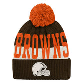 Cleveland Browns Outerstuff Youth Modern Fan Cuffed Knit Hat with Pom Brown - NFL