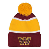Washington Commanders Outerstuff Girls Let's Play Cuffed Knit Hat with Pom Burgundy - NFL