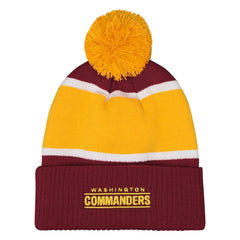 Washington Commanders Outerstuff Girls Let's Play Cuffed Knit Hat with Pom Burgundy - NFL