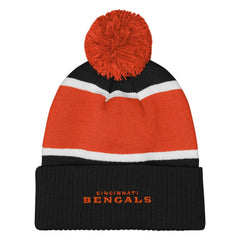 Cincinnati Bengals Outerstuff Girls Let's Play Cuffed Knit Hat with Pom Black - NFL
