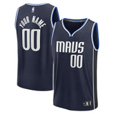 Fanatics - Dallas Mavericks Fast Break Custom Jersey - Statement Editi- Navy