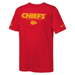 Kansas City Chiefs Youth Sideline Team Issue T-Shirt Red - Nike