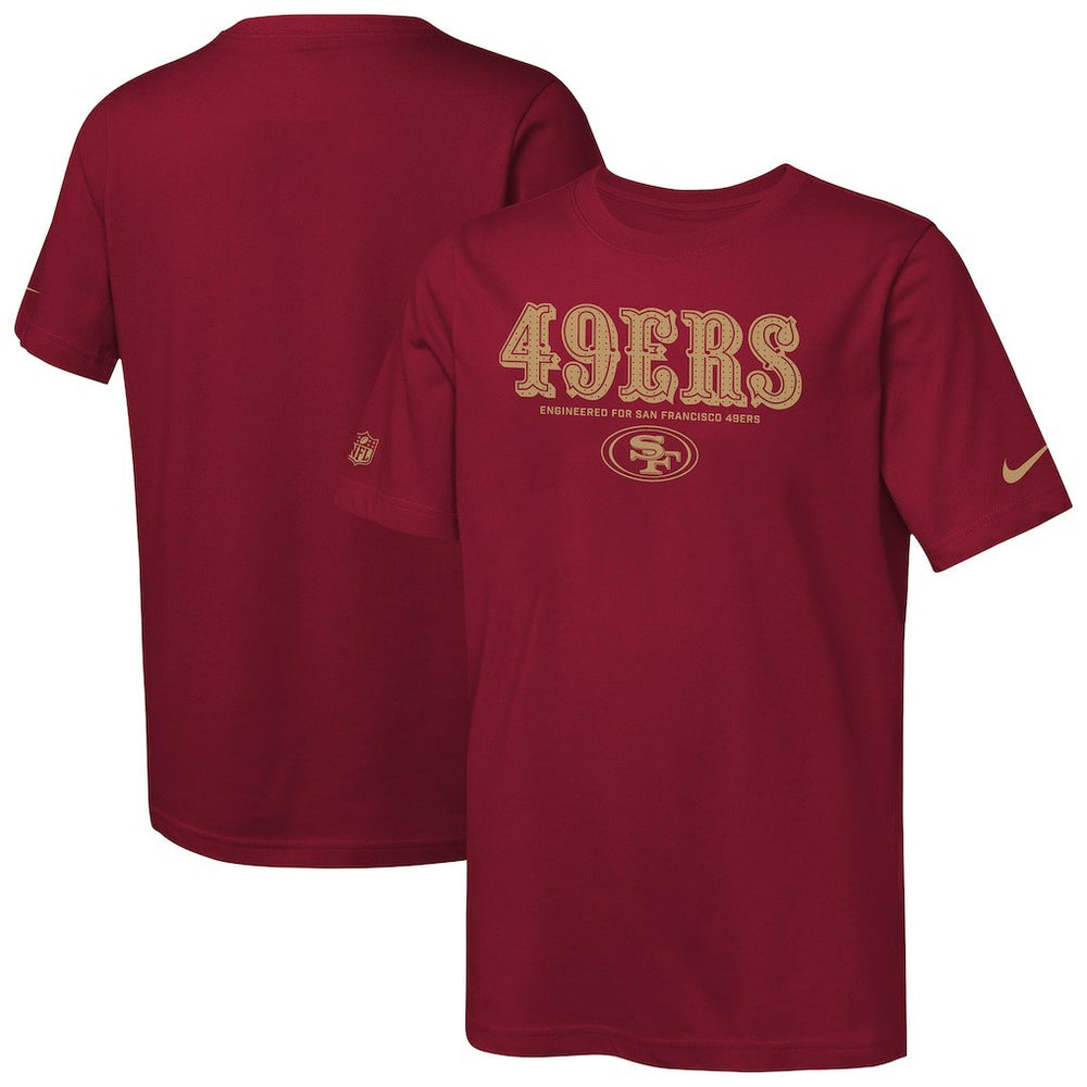 San Francisco 49ers Youth Sideline Team Issue T-Shirt Scarlet - Nike