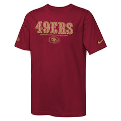 San Francisco 49ers Youth Sideline Team Issue T-Shirt Scarlet - Nike