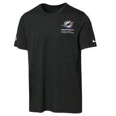 Miami Dolphins Youth 2025 NFL Crucial Catch Tri-Blend Dri-FIT T-Shirt Black - Nike
