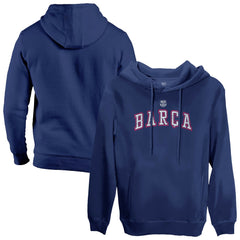 Barcelona 1863FC Athletic Wordmark Fleece Pullover Hoodie - Navy