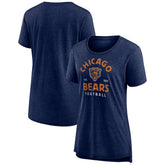 Chicago Bears Women's Vintage Arch Tri-Blend T-Shirt Navy - NFL