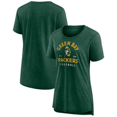 Green Bay Packers Women's Vintage Arch Tri-Blend T-Shirt Green - NFL