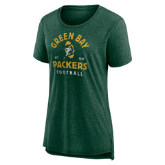 Green Bay Packers Women's Vintage Arch Tri-Blend T-Shirt Green - NFL
