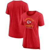 Kansas City Chiefs Women's Vintage Arch Tri-Blend T-Shirt Red - NFL