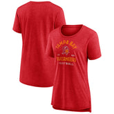 Tampa Bay Buccaneers Women's Vintage Arch Tri-Blend T-Shirt Red - NFL