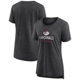 Arizona Cardinals Women's Vintage Arch Tri-Blend T-Shirt Charcoal - NFL