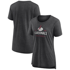Arizona Cardinals Women's Vintage Arch Tri-Blend T-Shirt Charcoal - NFL
