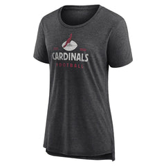 Arizona Cardinals Women's Vintage Arch Tri-Blend T-Shirt Charcoal - NFL