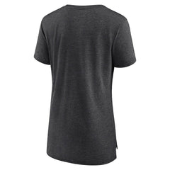 Carolina Panthers Women's Vintage Arch Tri-Blend T-Shirt Charcoal - NFL