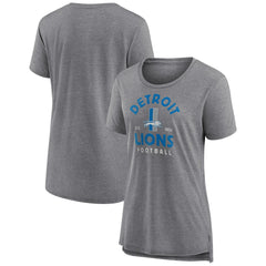 Detroit Lions Women's Vintage Arch Tri-Blend T-Shirt Gray - NFL