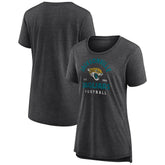 Jacksonville Jaguars Women's Vintage Arch Tri-Blend T-Shirt Charcoal - NFL