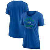 Seattle Seahawks Women's Vintage Arch Tri-Blend T-Shirt Royal - NFL