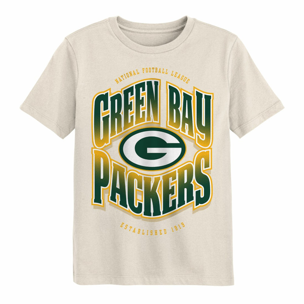 Green Bay Packers Outerstuff Youth Huddle T-Shirt Cream - NFL