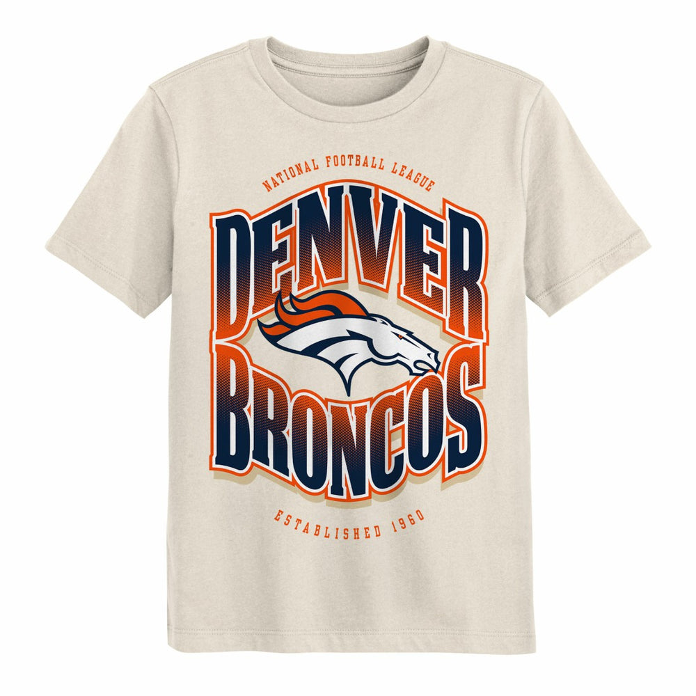 Denver Broncos Outerstuff Youth Huddle T-Shirt Cream - NFL