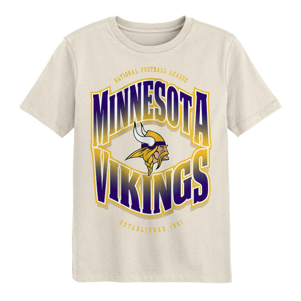 Minnesota Vikings Outerstuff Youth Huddle T-Shirt Cream - NFL