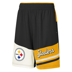 Pittsburgh Steelers Youth Fandemonium Mesh Shorts Black - NFL