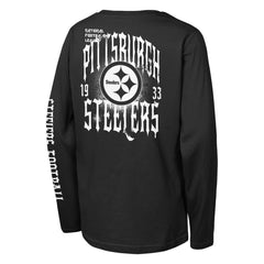 Pittsburgh Steelers Outerstuff Youth Rumble Long Sleeve T-Shirt Black - NFL