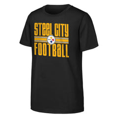 Pittsburgh Steelers Outerstuff Youth Team Spirit T-Shirt Black - NFL