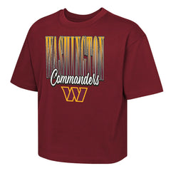 Washington Commanders Outerstuff Girls Youth Big City Boxy T-Shirt Burgundy - NFL