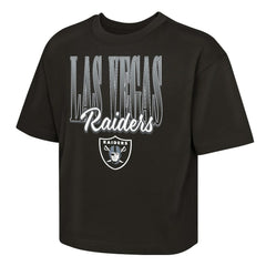 Las Vegas Raiders Outerstuff Girls Youth Big City Boxy T-Shirt Black - NFL