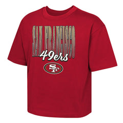 San Francisco 49ers Outerstuff Girls Youth Big City Boxy T-Shirt Scarlet - NFL