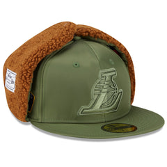 New Era - Los Angeles Lakers x Alpha Industries Dog Ear 59FIFTY Fitted Hat - Olive