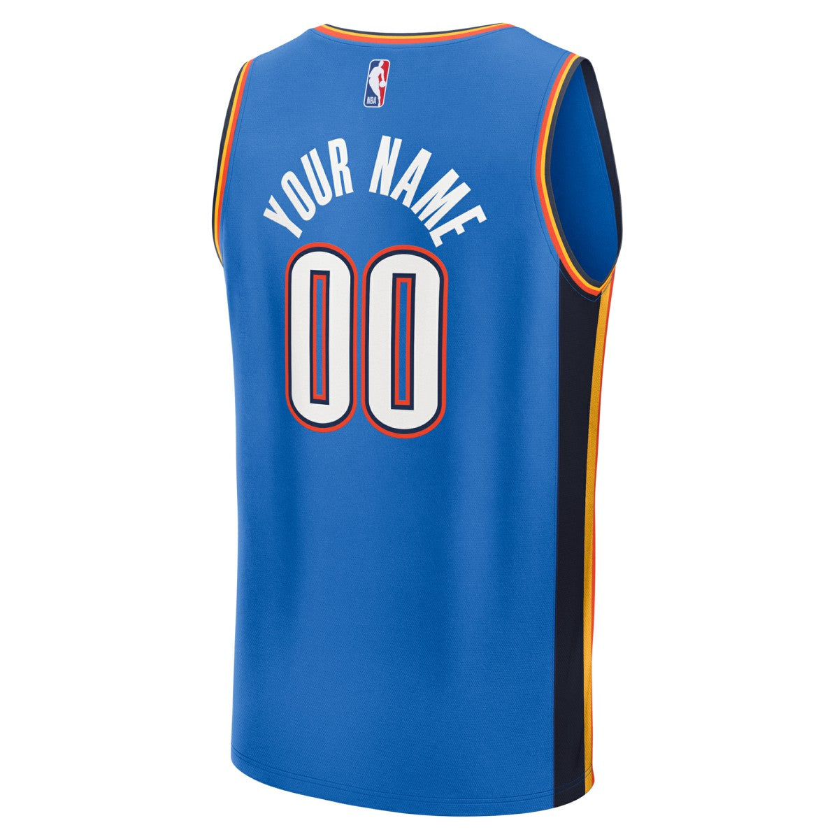 Oklahoma City Thunder Fast Break Custom Jersey - Icon Edition - Blue | NBA Jerseys