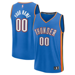 Fanatics - Oklahoma City Thunder Youth Fast Break Custom Replica Jersey - Blue - Icon Edition