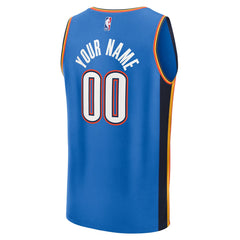 Fanatics - Oklahoma City Thunder Youth Fast Break Custom Replica Jersey - Blue - Icon Edition