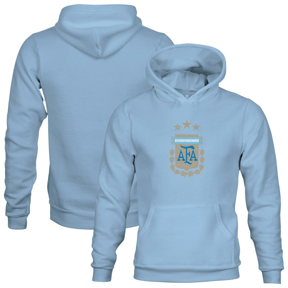 Argentina National Team 1863FC Youth Color Badge Fleece Pullover Hoodie - Blue