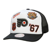 Philadelphia Flyers - Mitchell & Ness Gridlock Trucker Adjustable Hat White/Black