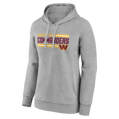 Washington Commanders Women's On Side Stripe Pullover Hoodie Gray - NFL