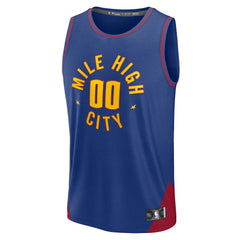 Fanatics - Denver Nuggets Fast Break Custom Jersey - Statement Editi- Blue