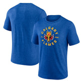 Calgary Flames - Represent Tri-Blend T-Shirt Blue