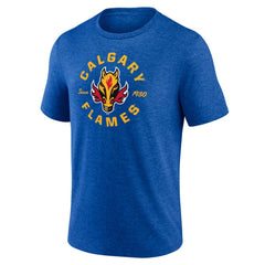 Calgary Flames - Represent Tri-Blend T-Shirt Blue