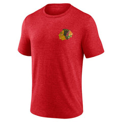 Chicago Blackhawks Earnest Will Tri-Blend T-Shirt Red