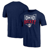 Columbus Blue Jackets - Shoot to Score Tri-Blend T-Shirt Navy