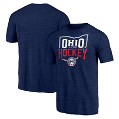 Columbus Blue Jackets - Shoot to Score Tri-Blend T-Shirt Navy